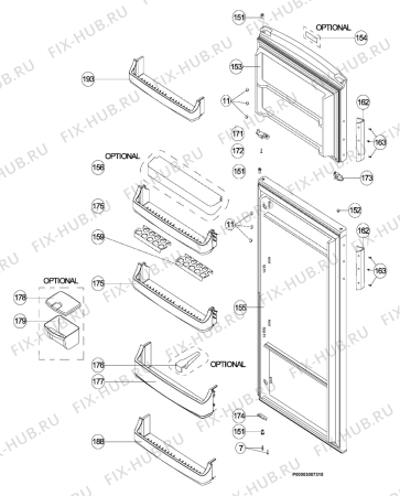 Взрыв-схема холодильника Electrolux END33500X - Схема узла Section 3